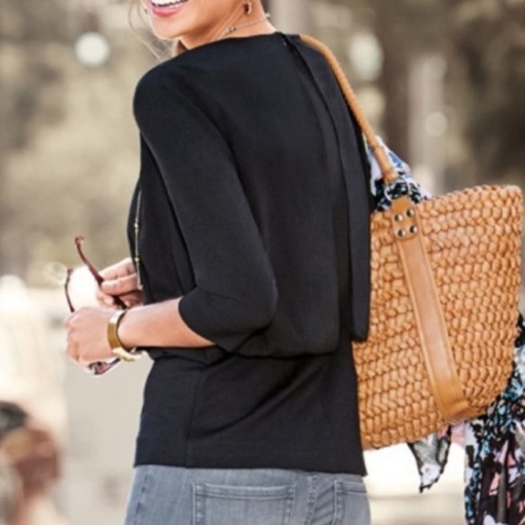 Cabi Women’s #5205 Black Indulgence Layered Career Blouse, size xs - Picture 2 of 12